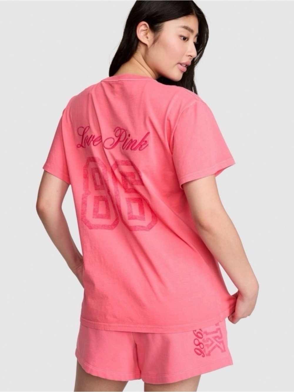 PINK Victoria's Secret Coral Short Sleeve Tee